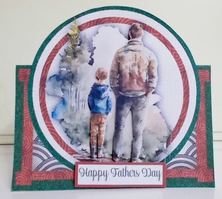 Me & My Dad All Occasions 7 x 7 Shaped Card by Pam Stubley
