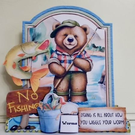 Beary Fishy 2 XL Shaped Card Kit by Pam Stubley