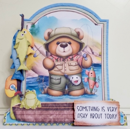 Beary Fishy 3 XL Shaped Card Kit by Pam Stubley