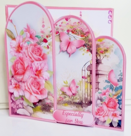Roses and Petunias - Triple Arch Card Mini Kit by Pam Stubley