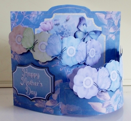 Flowers & Butterflies Bendy Card - Multi Occasions Card by Pam Stubley
