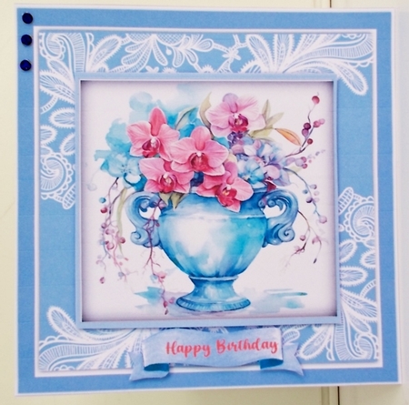 8x8 Mini Kit, Beautiful Bowl of Orchids  by Pam Stubley
