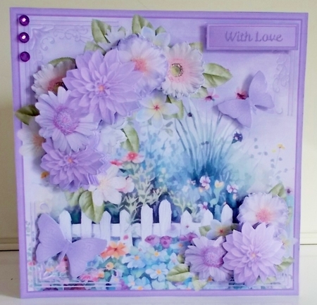 Picket Fence - Decoupage Card Mini Kit by Pam Stubley