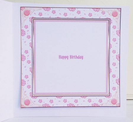 Peach Floral 7x7ins Insert 1 by Pam Stubley