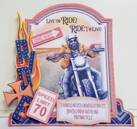 Motor-cycology 4 XL Shaped Card Kit by Pam Stubley