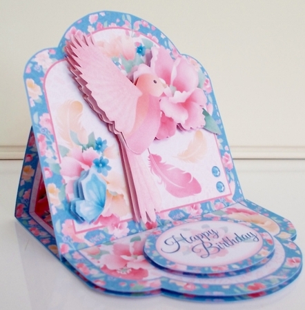 Blossoming Wings Easel Card by Pam Stubley