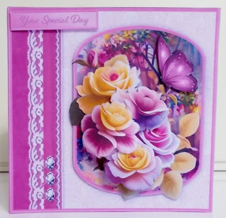 Fantasy Roses - Decoupage Card Mini Kit by Pam Stubley