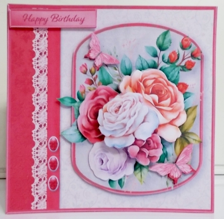 Old-Fashioned Roses - Decoupage Card Mini Kit by Pam Stubley