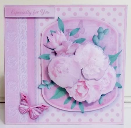 Pink Posy - Decoupage Card Mini Kit by Pam Stubley
