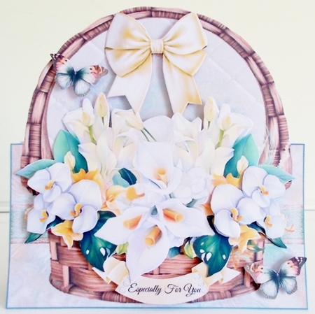 Orchid & Calla Lily Basket Shaped Mini Page Kit by Pam Stubley