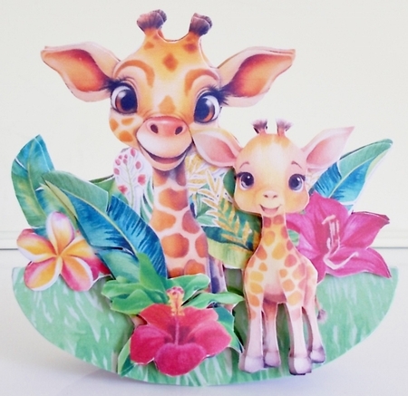 Cmon Get Happy in the Jungle 1 Rocker Card by Pam Stubley