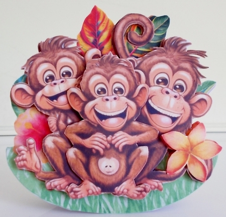 Cmon Get Happy in the Jungle 4 Rocker Card by Pam Stubley