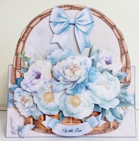 Peony Basket 02 Shaped Mini Page Kit by Pam Stubley