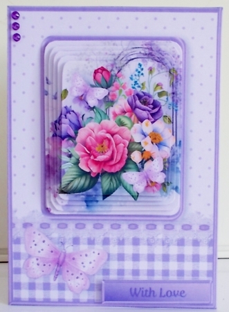 Colourful Bouquet - Pyramid Card Mini Kit by Pam Stubley