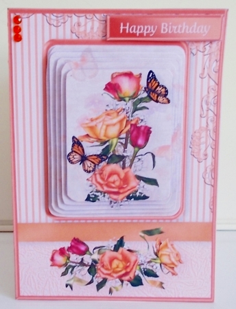 Spray of Roses - Pyramid Card Mini Kit by Pam Stubley