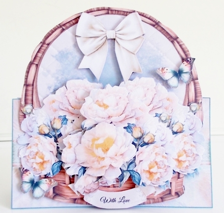 Peony Basket 03 Shaped Mini Page Kit by Pam Stubley