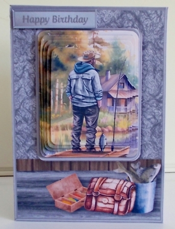 Lake Fishing - Pyramid Card Mini Kit by Pam Stubley