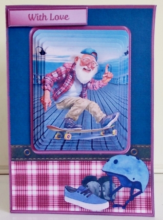 Never Too Old to Skate - Pyramid Card Mini Kit by Pam Stubley