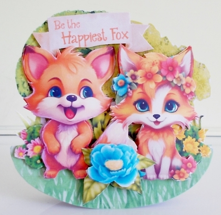 Cmon Get Happy in the Forest 1 Rocker Card by Pam Stubley