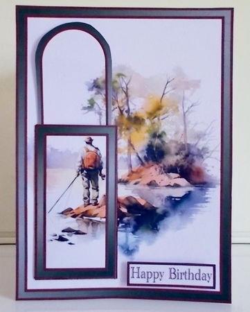 Birthday Fishing Bookmark Card by Pam Stubley