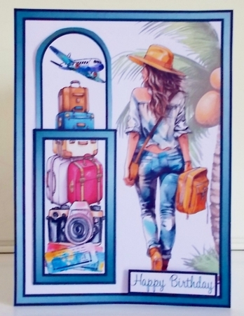 Birthday Traveller Bookmark Card by Pam Stubley