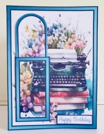 Birthday Typewriter Bookmark Card by Pam Stubley
