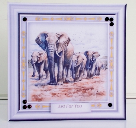 8x8 Mini Kit, Beautiful Serengeti Elephants  by Pam Stubley