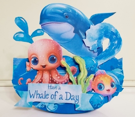 Cmon Get Happy in the Ocean 2 Rocker Card by Pam Stubley