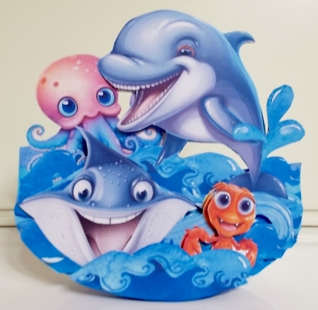 Cmon Get Happy in the Ocean 5 Rocker Card by Pam Stubley
