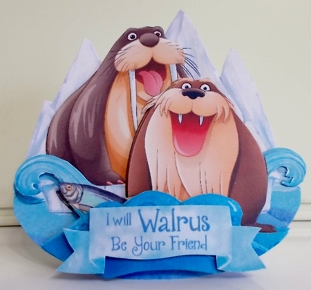 Cmon Get Happy in the Arctic 1 Rocker Card by Pam Stubley