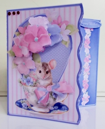 Teacup Mouse - Wavy Offset Card Mini Kit by Pam Stubley