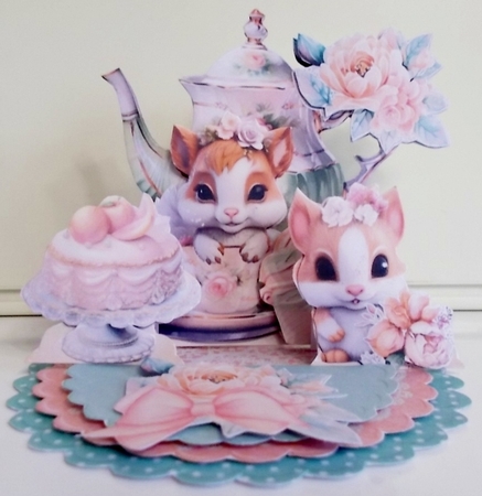 Pretty in Peach 5 Triple Easel by Pam Stubley
