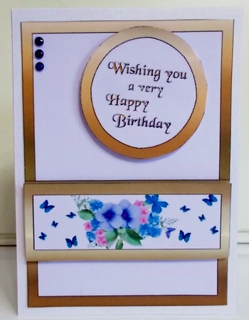 Diagonal pop-out Blue butterflies by Pam Stubley