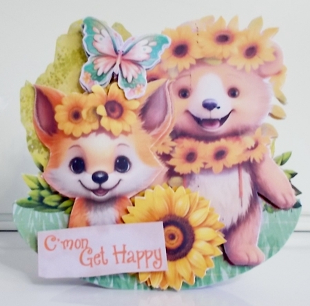 Cmon Get Happy with Sunny Friends 1 Rocker Card by Pam Stubley