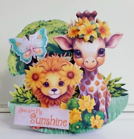 Cmon Get Happy with Sunny Friends 3 Rocker Card by Pam Stubley