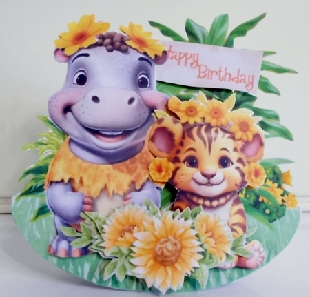 Cmon Get Happy with Sunny Friends 6 Rocker Card by Pam Stubley