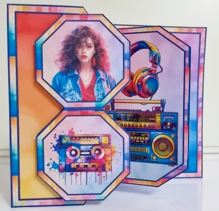 80s Child Music Fan Octagon Foldback by Pam Stubley