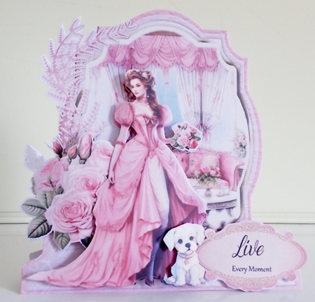 Vintage Rose 1 XL Shaped Card Kit by Pam Stubley