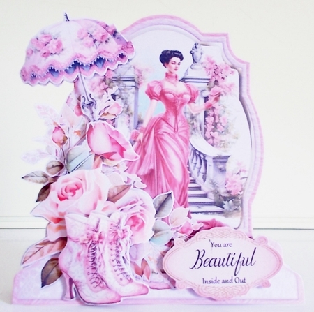 Vintage Rose 2 XL Shaped Card Kit by Pam Stubley