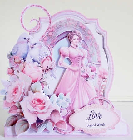 Vintage Rose 3 XL Shaped Card Kit by Pam Stubley