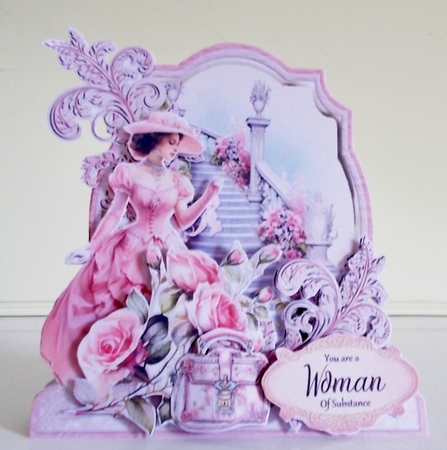 Vintage Rose 4 XL Shaped Card Kit by Pam Stubley