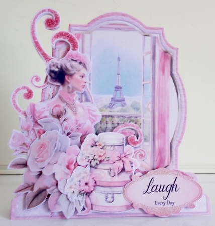 Vintage Rose 6 XL Shaped Card Kit by Pam Stubley