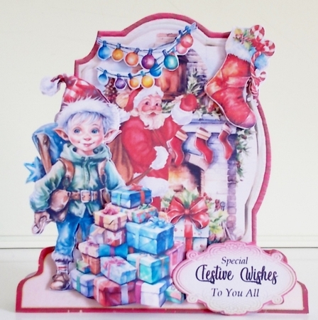 Vintage Christmas 4 XL Shaped Card Kit by Pam Stubley