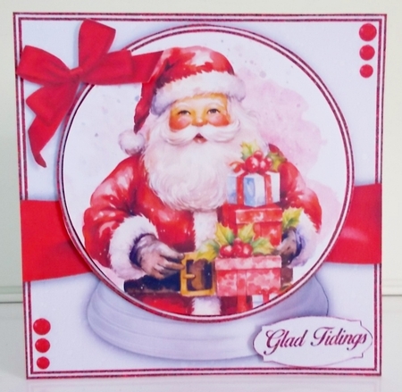 Santas Presents Snow Globe Mini Kit    7X7 by Pam Stubley