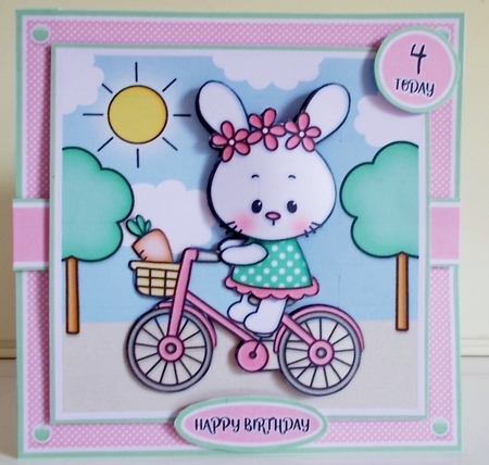 Bicycle Girl Bunny Mini Kit With Ages 1 to 6 Yrs by Pam Stubley