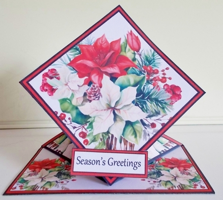 Spring top Poinsettias & berries by Pam Stubley
