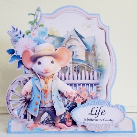 A Little Country Mouse 5 XL Shaped Card Kit by Pam Stubley