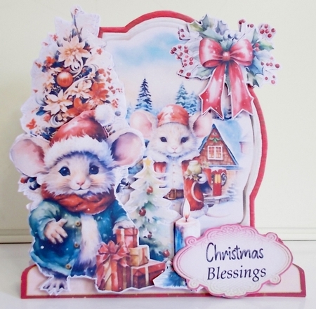 A  Country Chris-Mouse 4 XL Shaped Card Kit by Pam Stubley