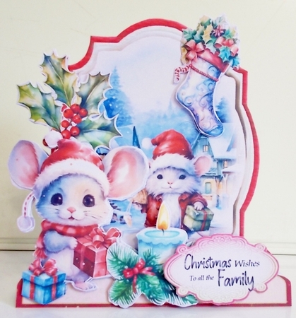 A  Country Chris-Mouse 6 XL Shaped Card Kit by Pam Stubley