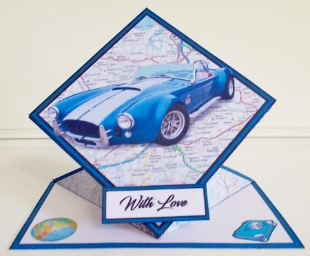 Spring top Blue sports car by Pam Stubley